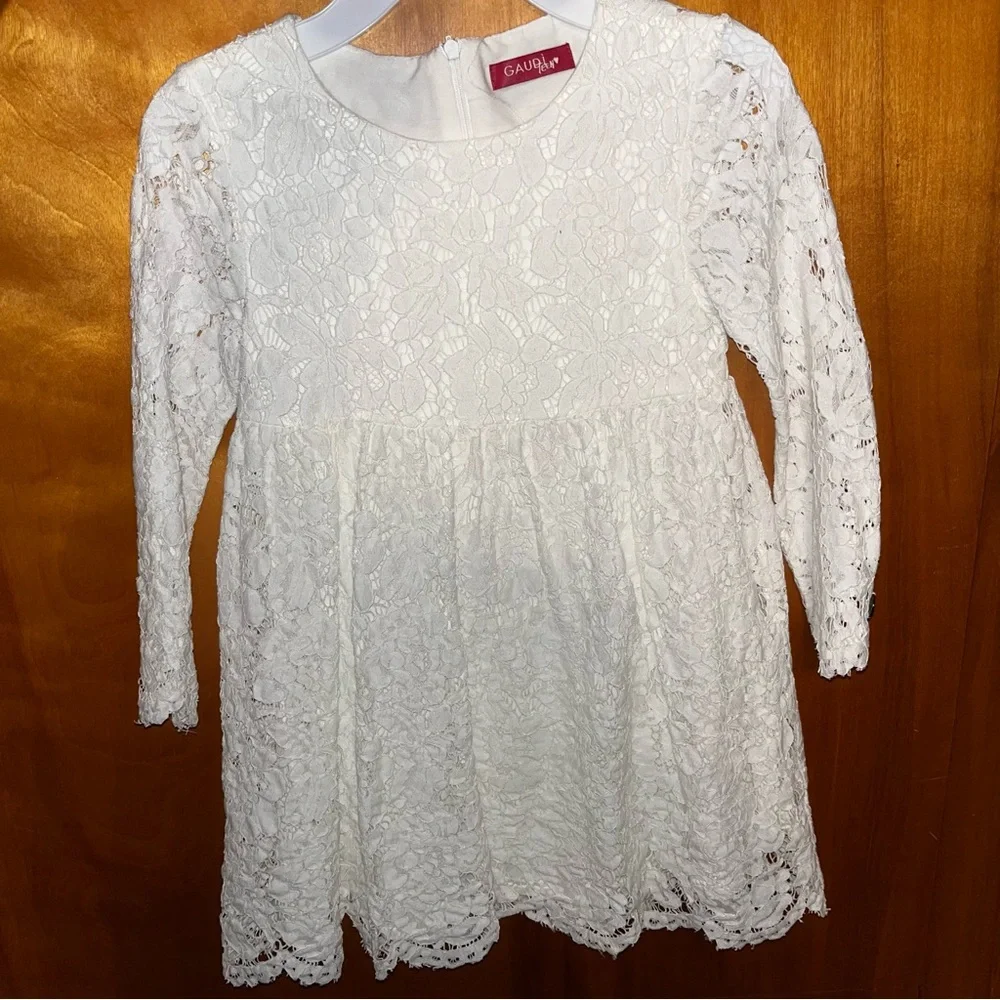 Gaudi Teen White Lace Dress